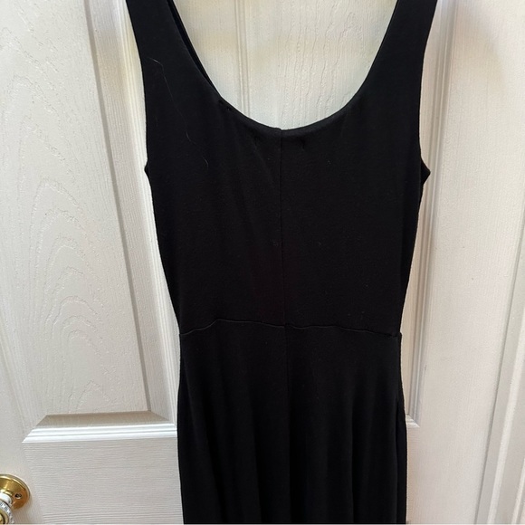 NWT Vince Black mixed media Midi Dress Scoop Neck Sleeveless tank XS - Picture 8 of 12